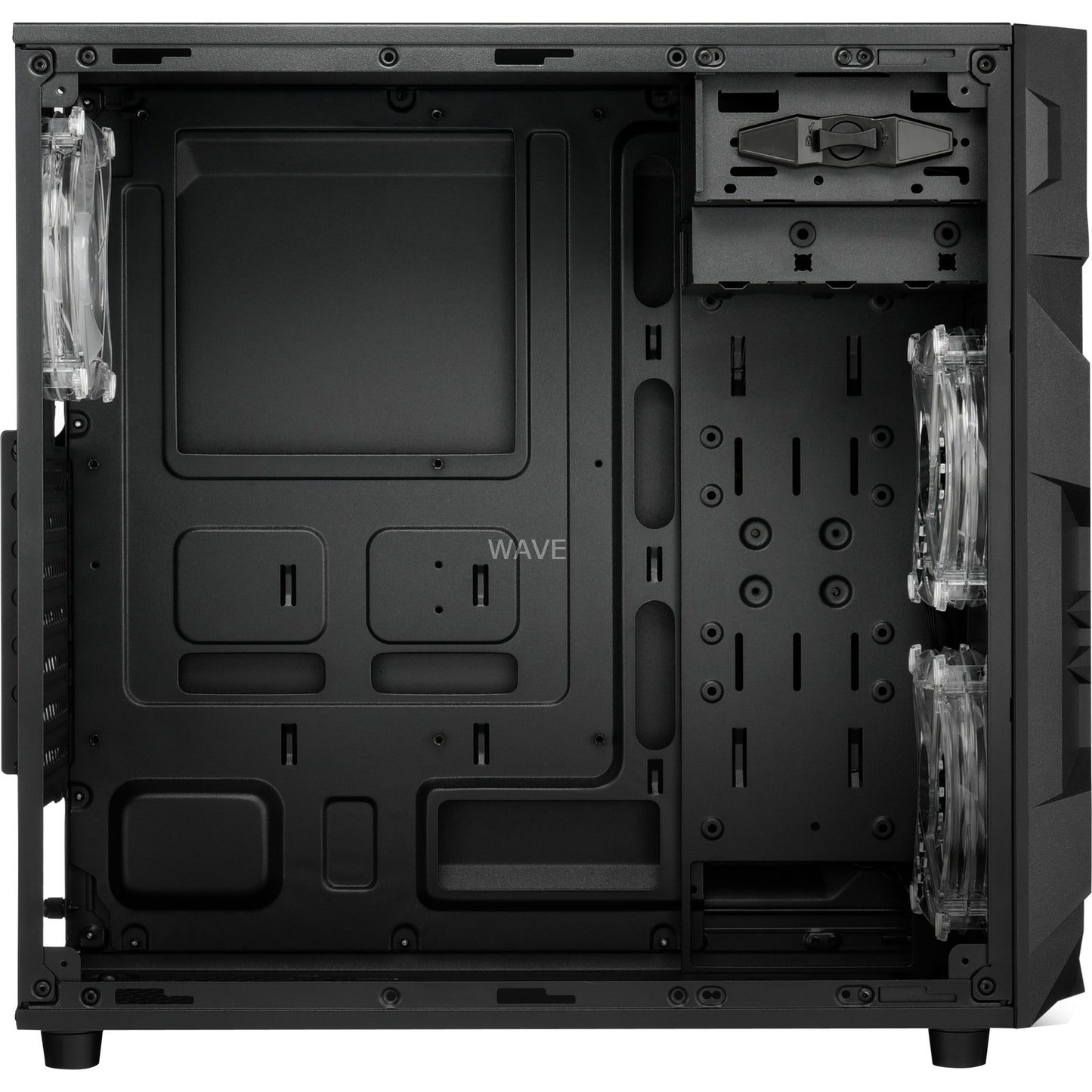 Sharkoon vg7-w rgb midi tower behuizing (zwart | 2x usb-a | rgb | window)