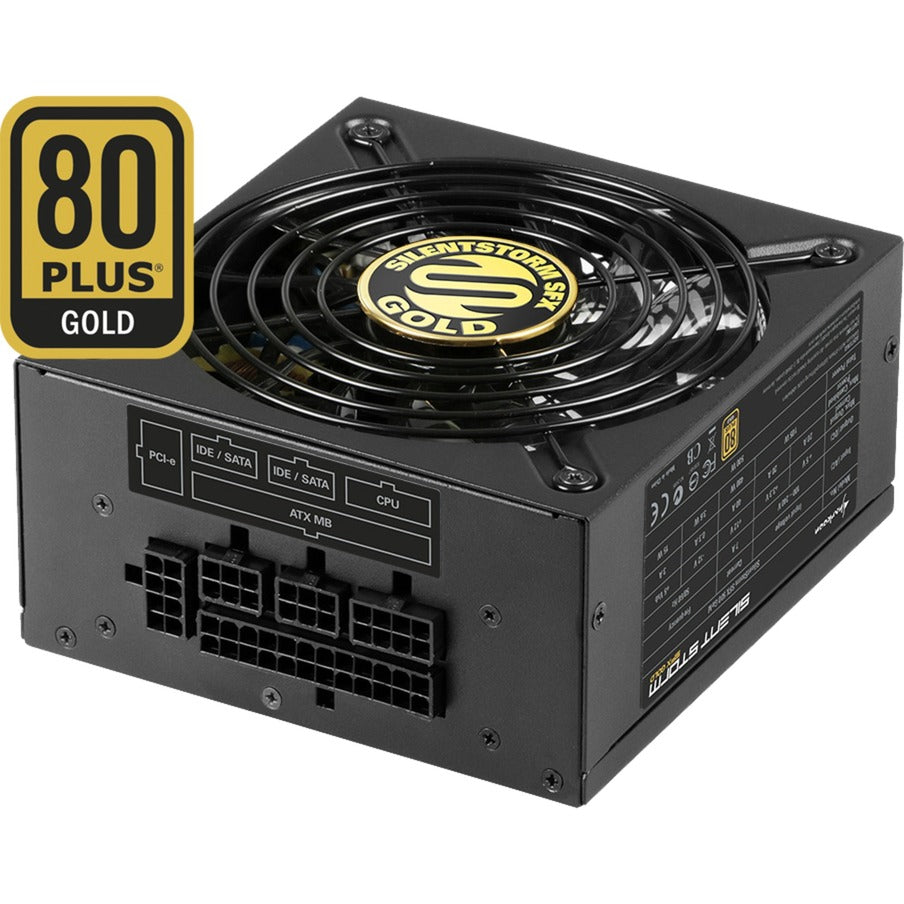 Sharkoon silentstorm sfx 500 gold modulaire 500 watt voeding (zwart, 2x pcie)