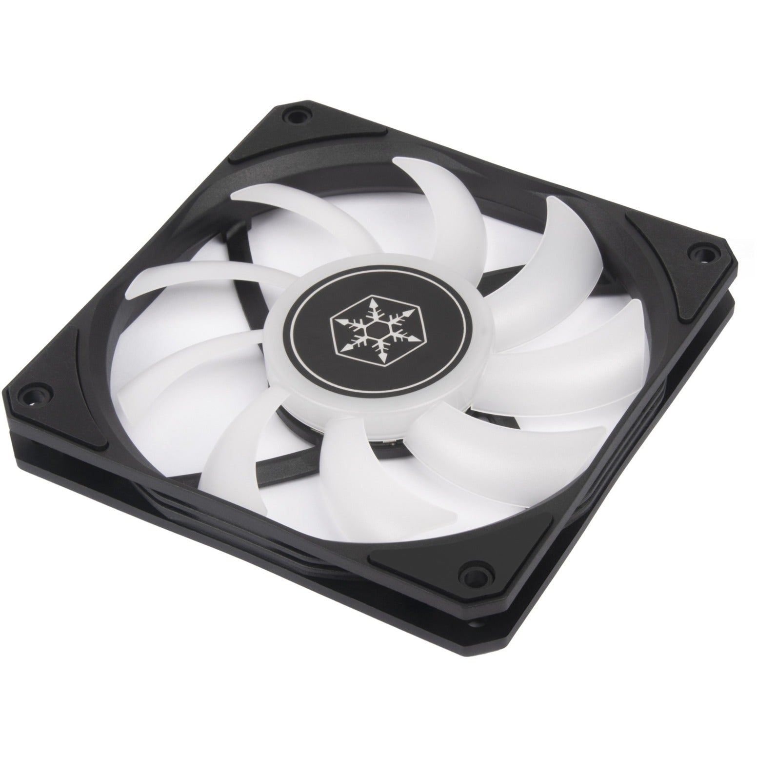 Silverstone air slimmer 120 argb case fan (zwart, 120 x 120 x 15 mm, pwm)