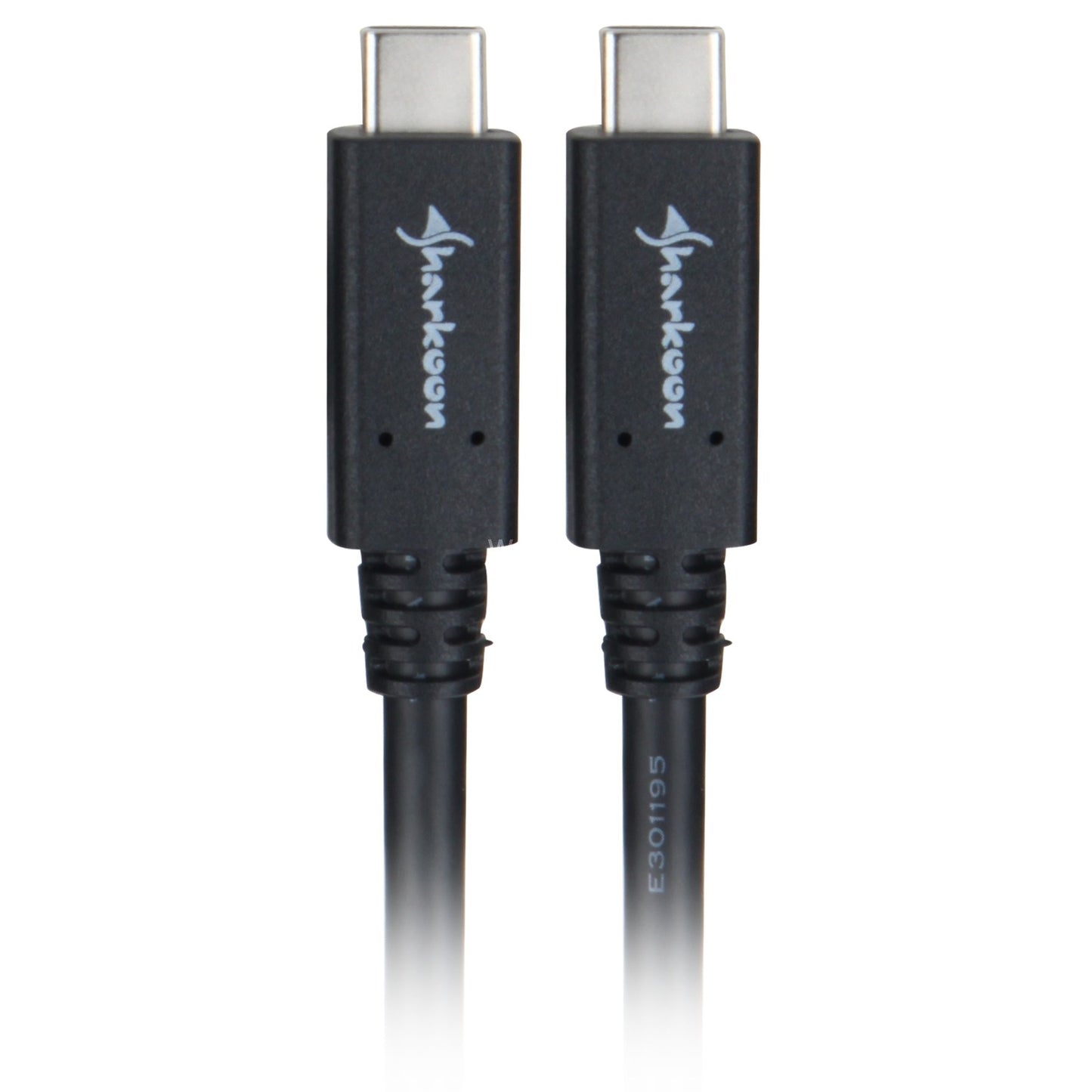 Sharkoon usb-c 3.2 > usb-c kabel (zwart, 0,5 meter )