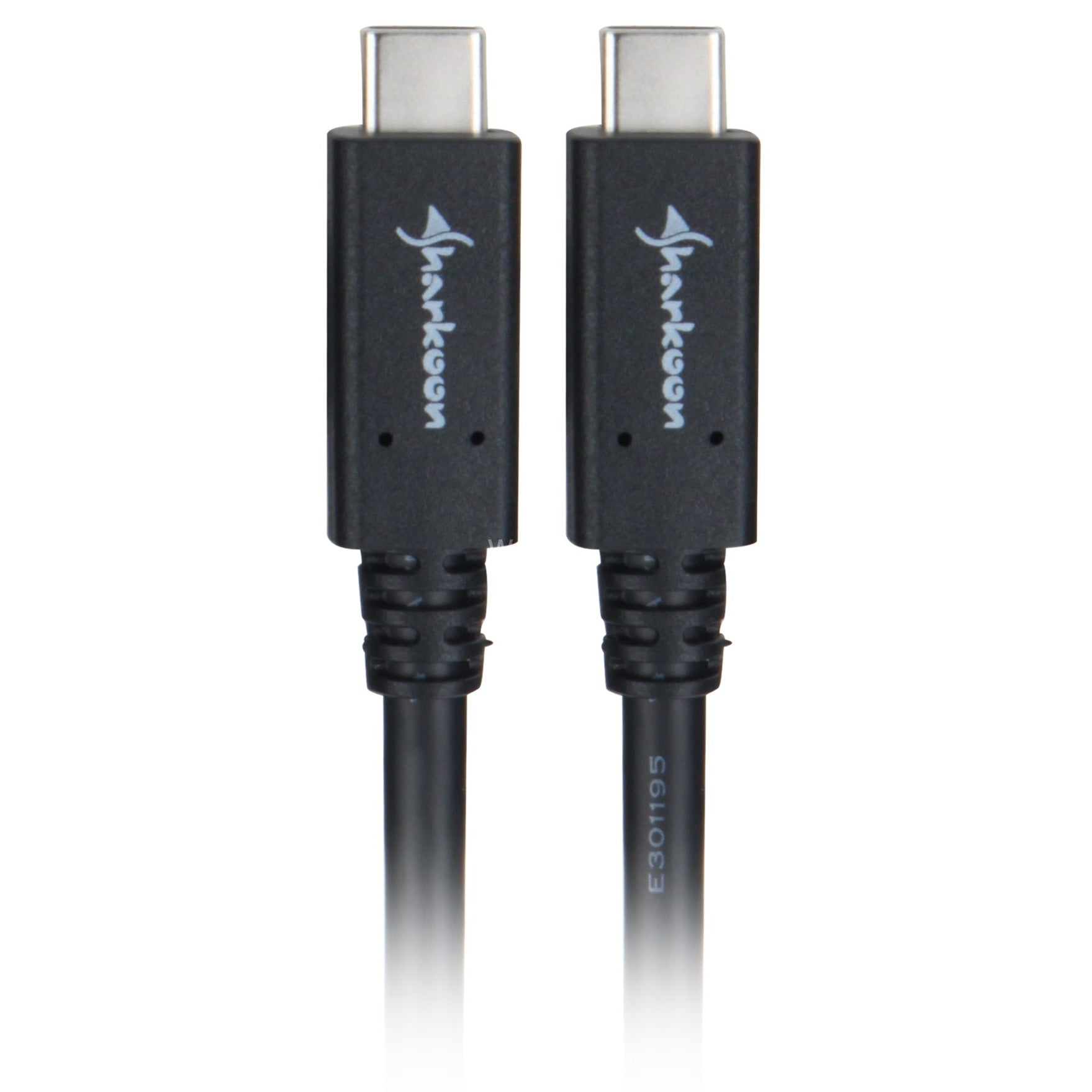 Sharkoon usb-c 3.2 > usb-c kabel (zwart, 0,5 meter )
