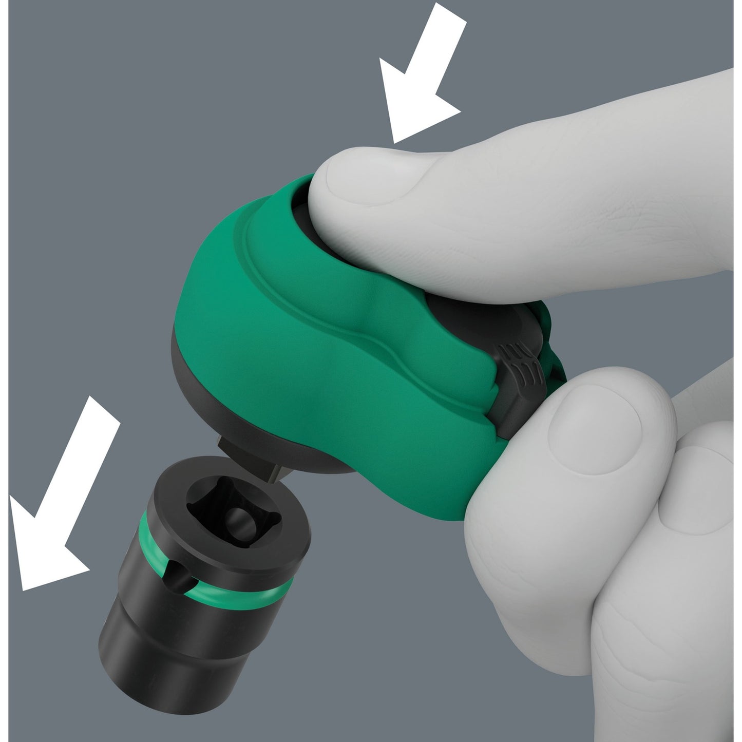 Wera 8010 b zyklop comfort ratel (zwart groen, met omschakelpal en 3 8 aandrijving)