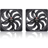 Noctua nf-a14x25 g2 pwm sx2-pp chromax.black case fans (zwart, 2 stuks, 140 x 140 x 25 mm) - afbeelding 2