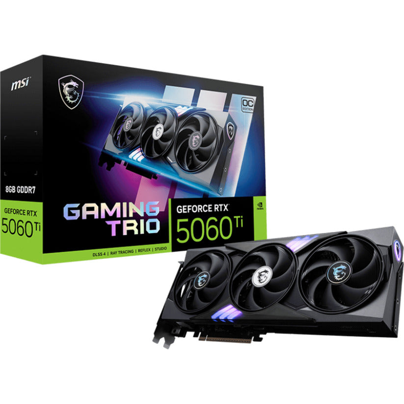 Msi geforce rtx 5060 ti 8g gaming trio oc grafische kaart (3x displayport, 1x hdmi)