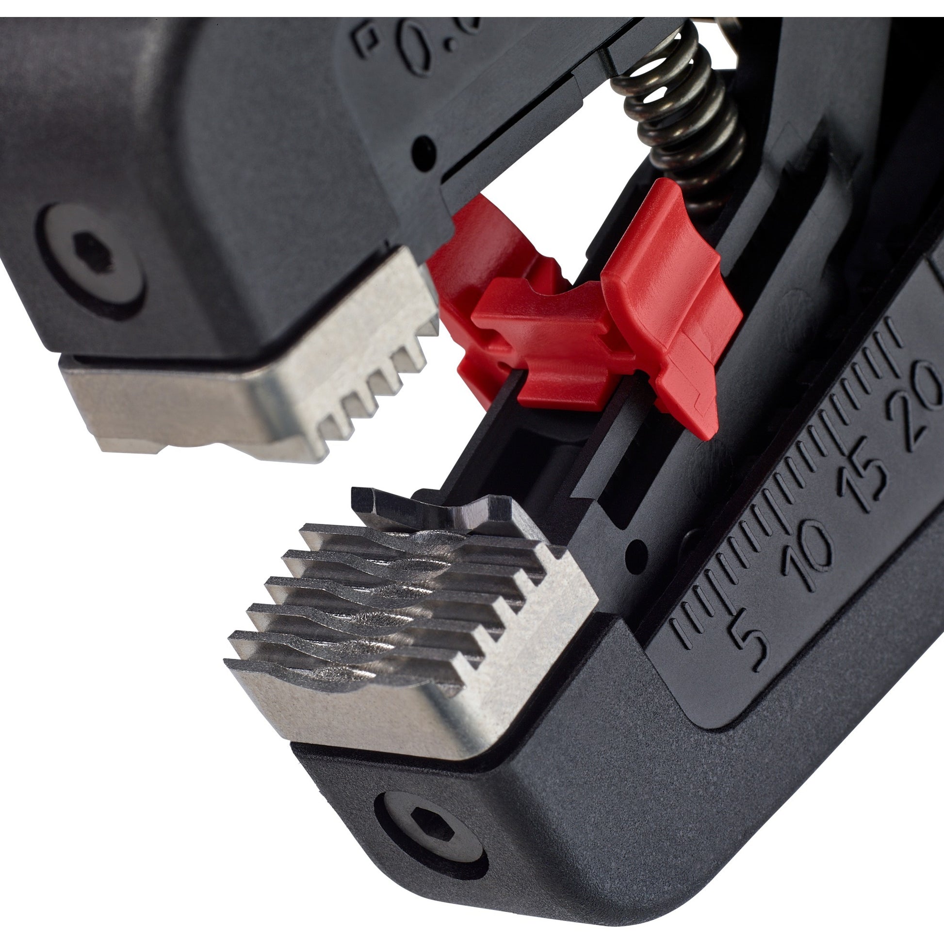 Knipex precistrip16 automatische afstriptang (zwart rood, geïntegreerde draadsnijder)