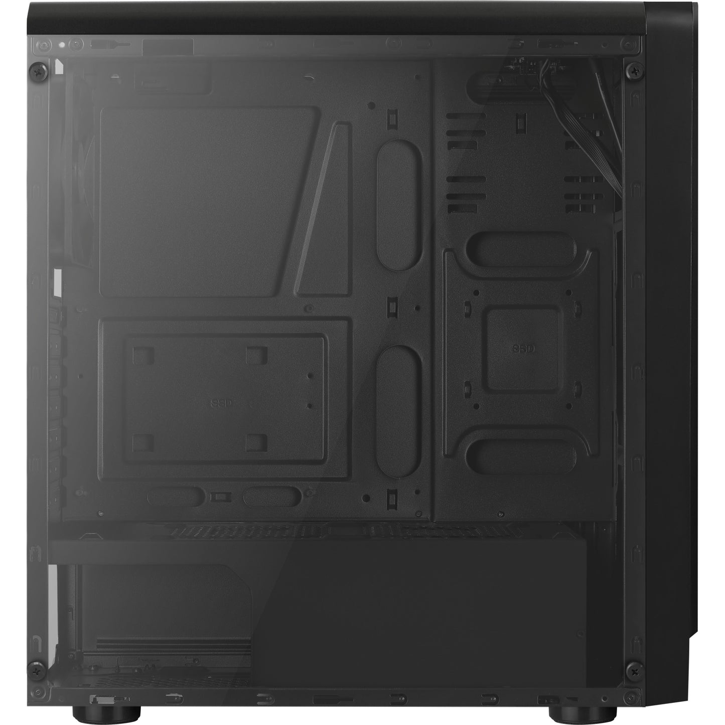 Aerocool rift midi tower behuizing (zwart | 3x usb-a | rgb | window)