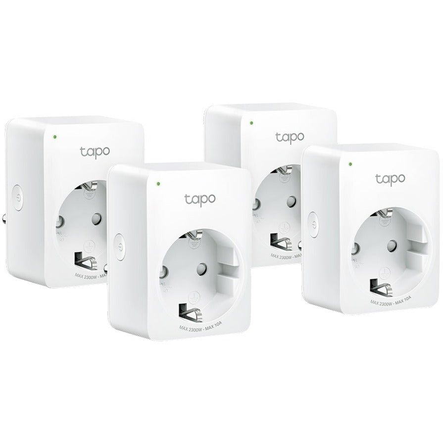Tp-link tapo p100 mini smart wifi-stopcontact (4 pack) schakel stekkerdoos (wit, 4 stuks)