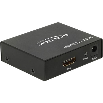 Delock splitter hdmi in > 2x hdmi 4k hdmi splitter (zwart)