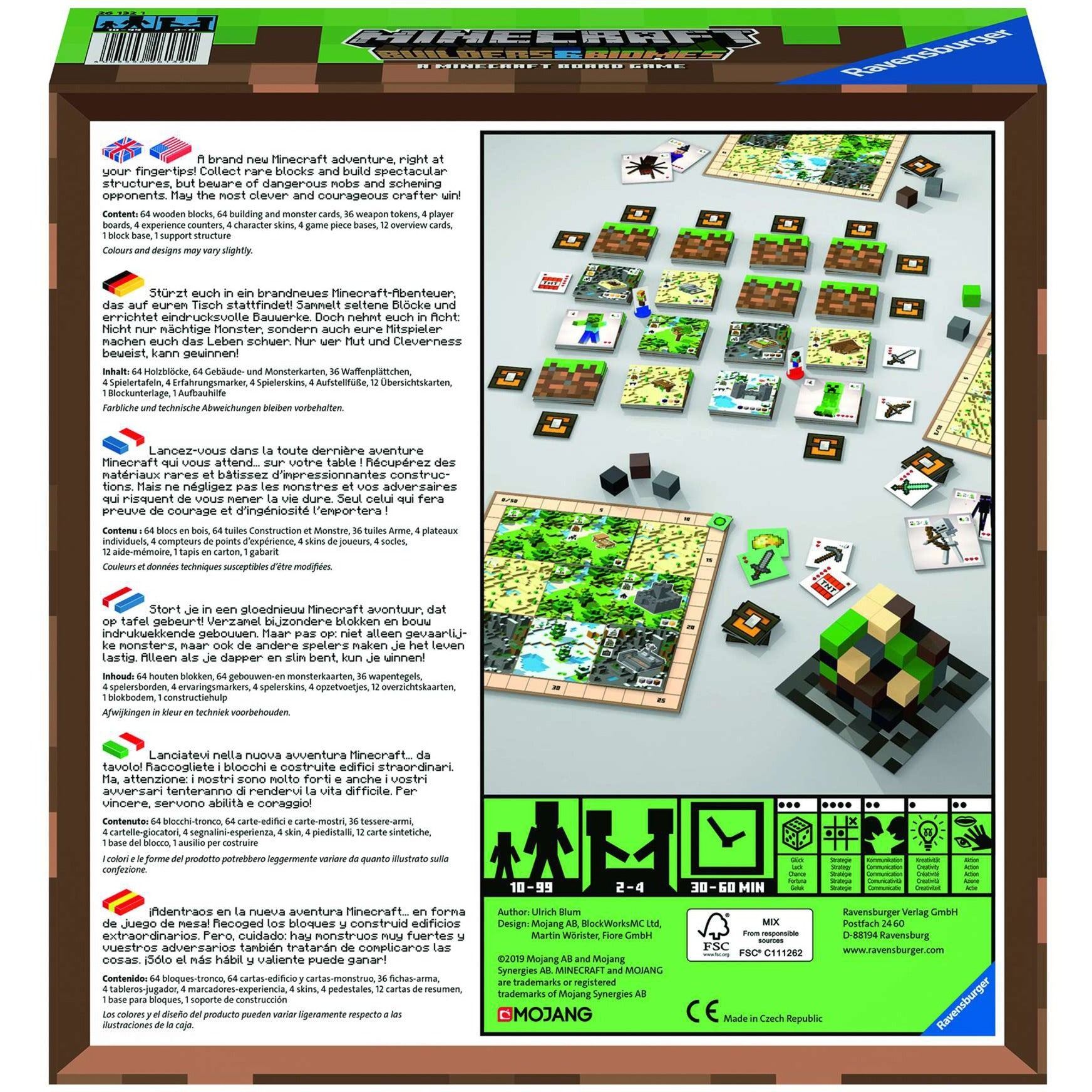 Ravensburger minecraft builders biomes bordspel (meertalig, 2 - 4 spelers, 30 - 60 minuten, vanaf 10 jaar)