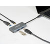 Delock external usb 3.2 gen 2 usb type-c hub usb-hub (grijs)