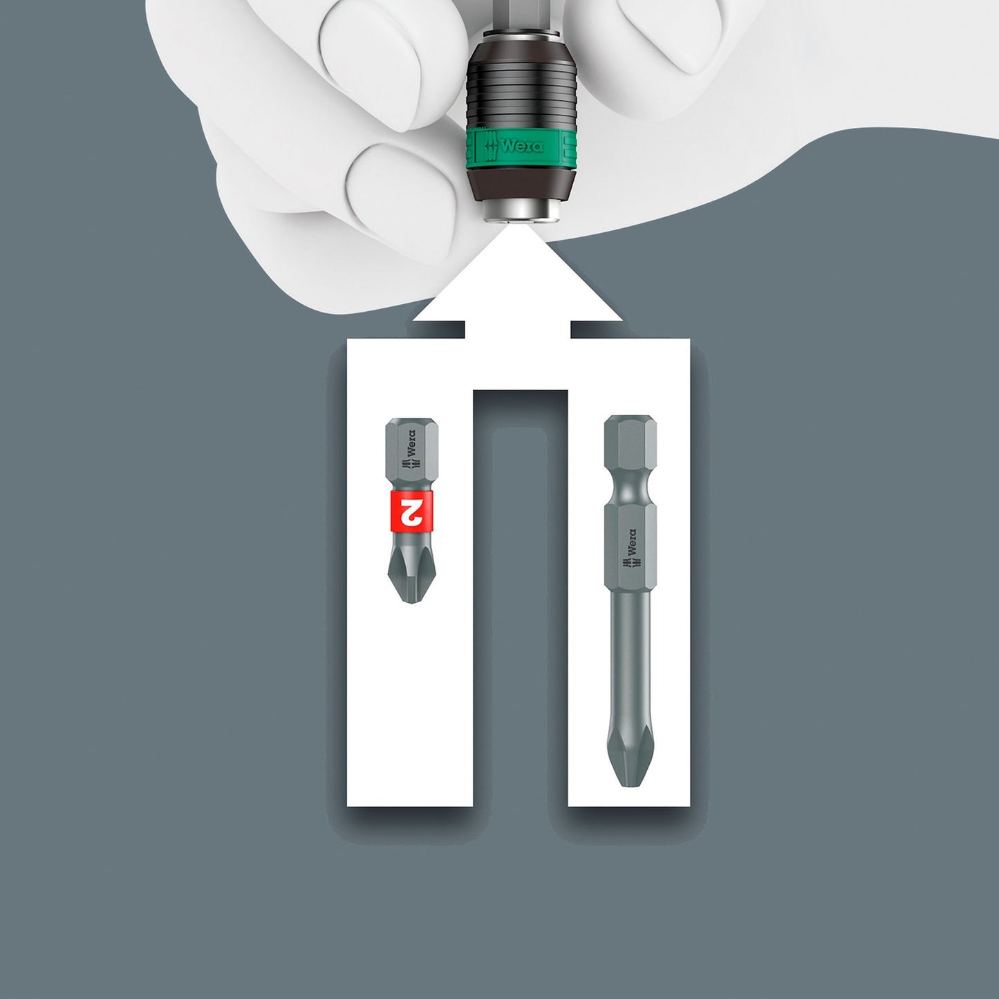 Wera kraftform kompakt 838 ra-r m set 1 bitset (zwart groen, 15‑delig)