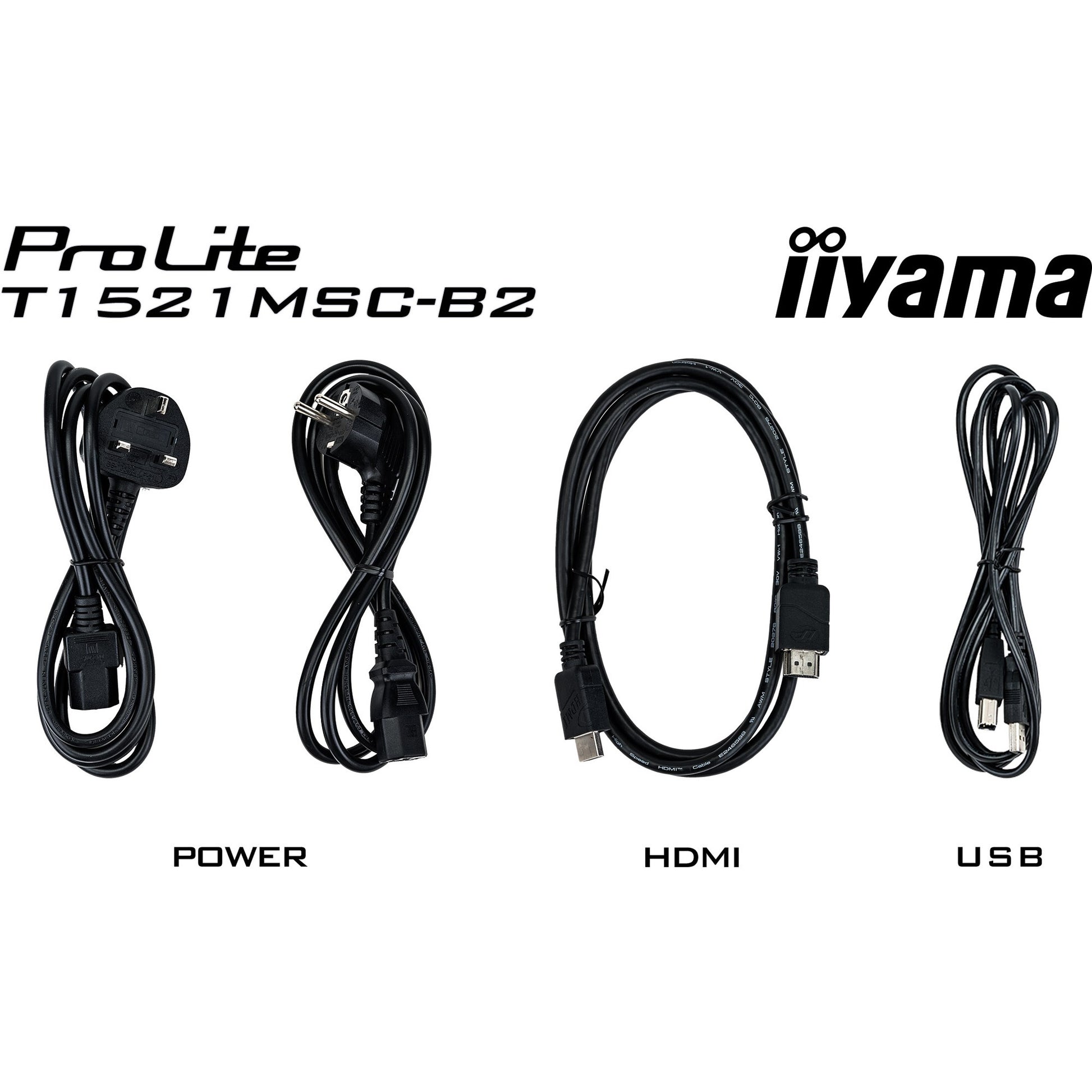 Iiyama prolite t1521msc-b2 15 touchscreen monitor (zwart, hdmi, vga, usb-b)