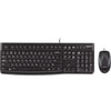 Logitech mk120 desktopset (zwart, eu lay-out (qwerty), rubberdome)