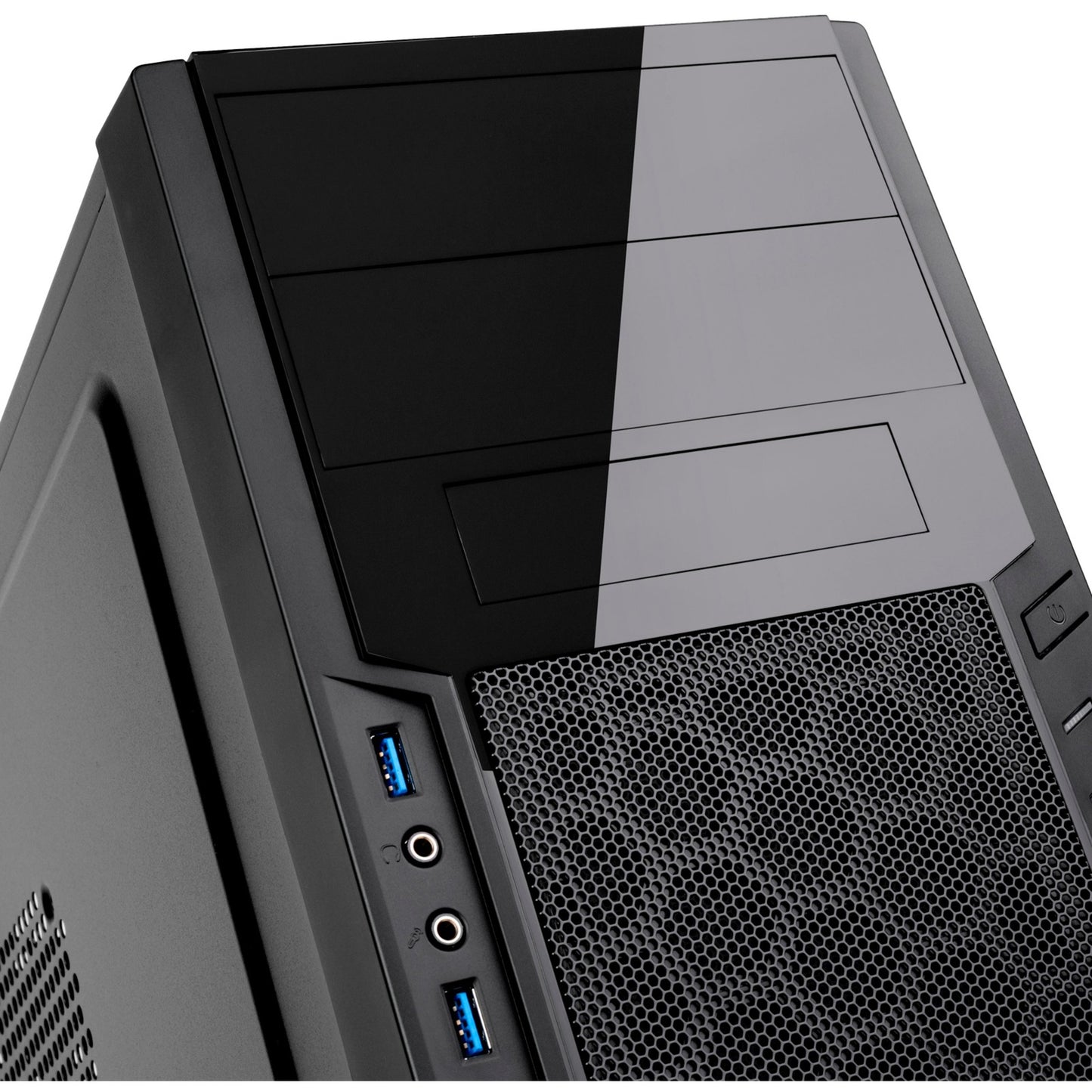 Silverstone sst-ps13b midi tower behuizing (zwart | 2x usb-a)