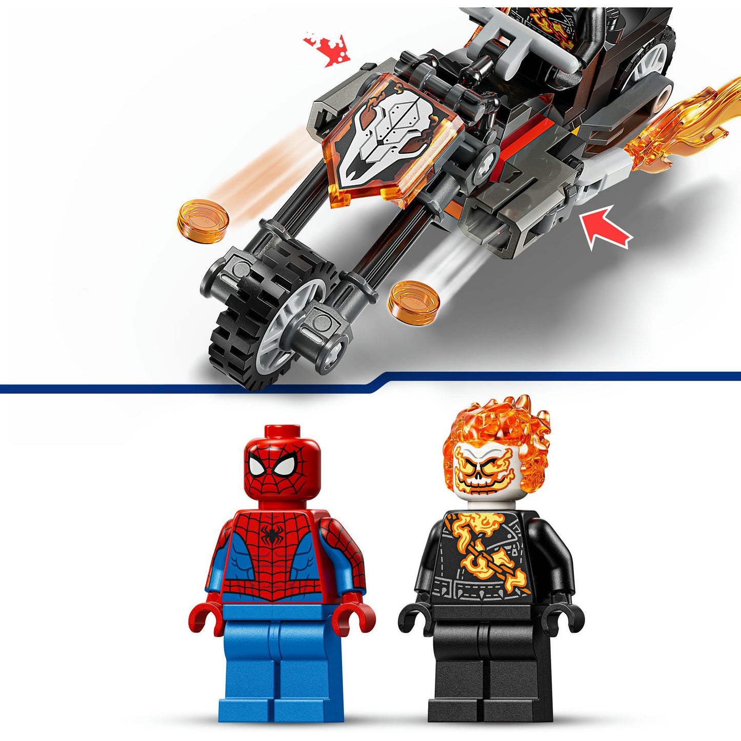 Lego super heroes 76335 marvel spider-man vs. ghost rider motor