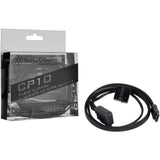 Silverstone slim sata 2-in-1 datakabel + stroomadapter (zwart, cp10) - afbeelding 3