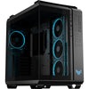 Asus tuf gaming gt502 horizon argb midi tower behuizing (zwart | 3x usb-a | 1x usb-c | tempered glass)