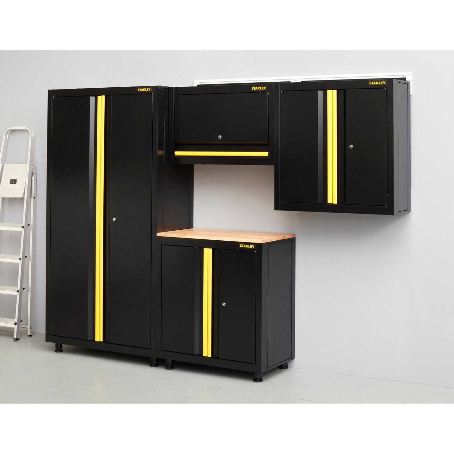 Stanley wandkast 1 deur rta gereedschapkast (zwart geel)