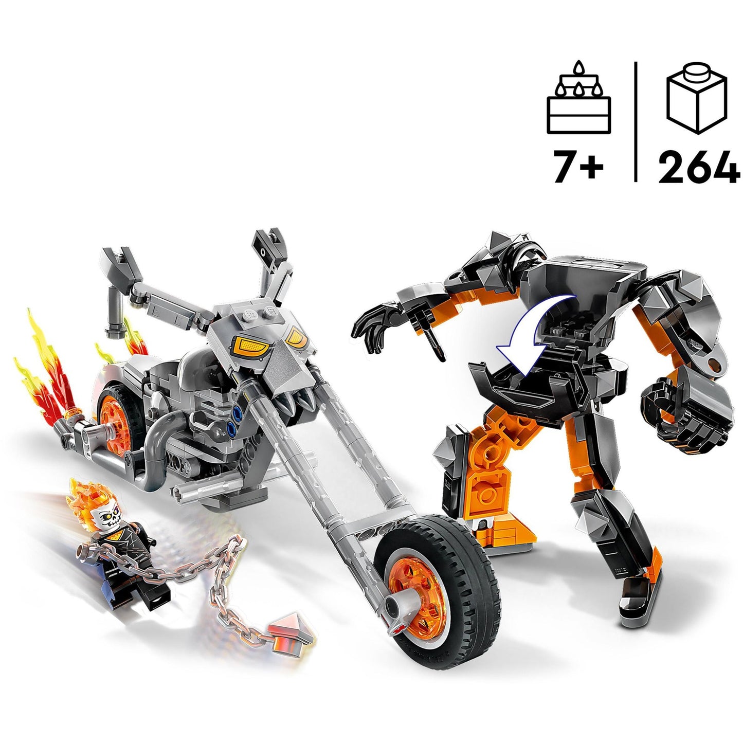 Lego marvel - ghost rider mech motor constructiespeelgoed (76245)