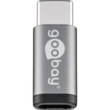 Goobay usb-c > usb micro-b 2.0 adapter (grijs) - afbeelding 1