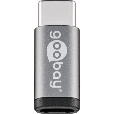 Goobay usb-c > usb micro-b 2.0 adapter (grijs)