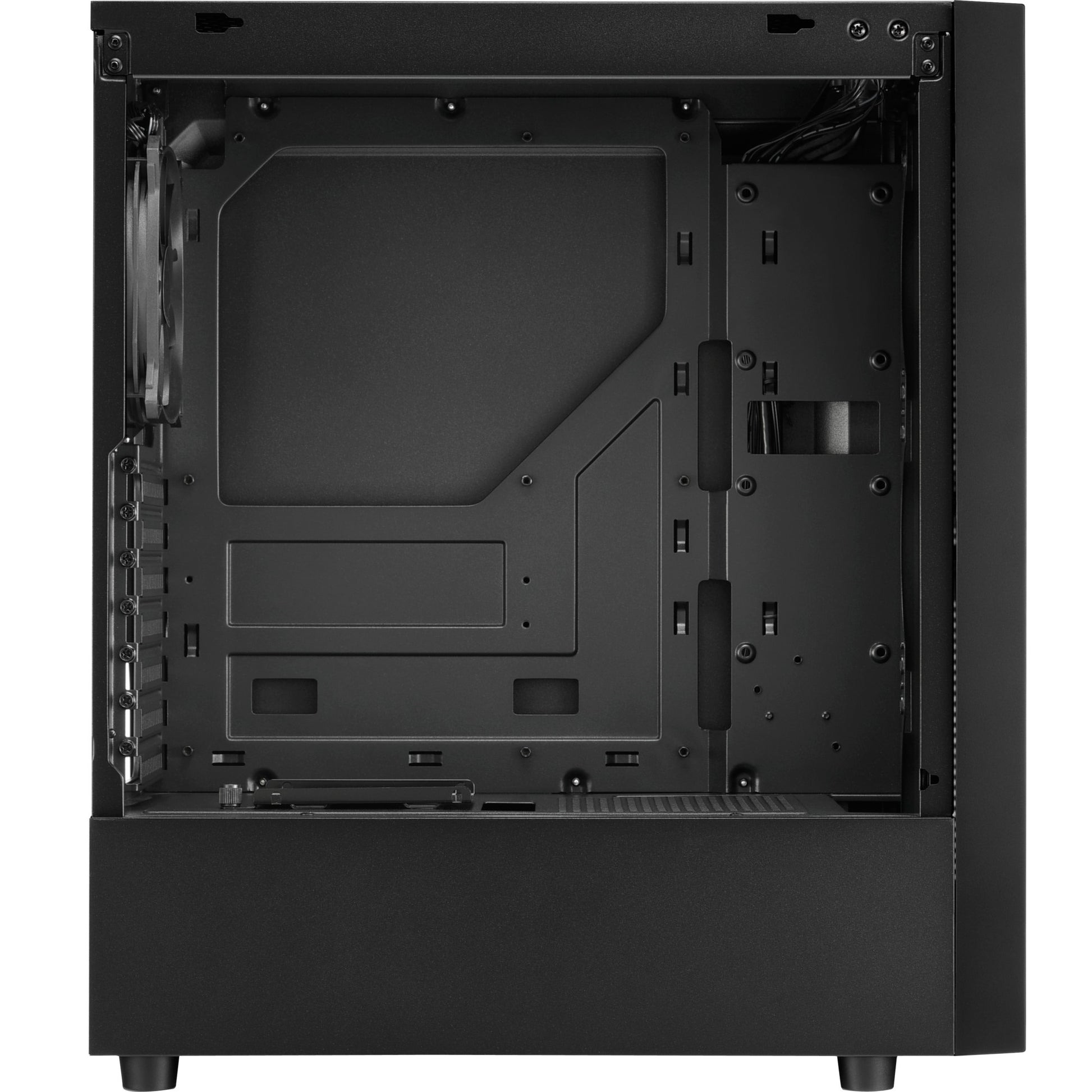 Sharkoon rgb slider midi tower behuizing (zwart | 3x usb-a | rgb | tempered glass)