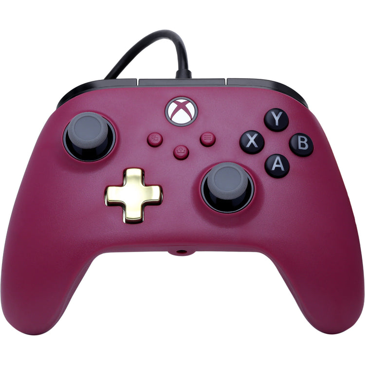 Powera advantage plus bedrade controller voor xbox series x|s - robijn (donkerrood, xbox series x|s, xbox one, pc)