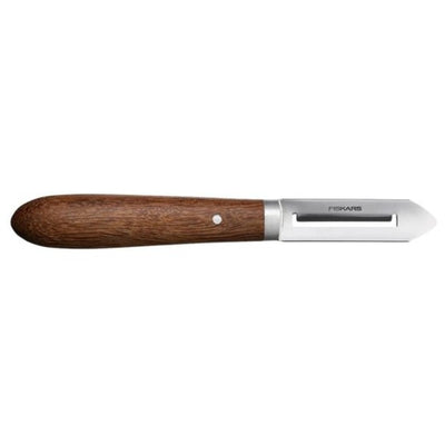 Fiskars classic schiller links 5 cm mes (houtkleur, dunschiller | fsc-gecertificeerd sucupira hout | rvs)