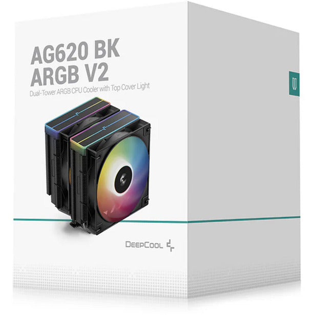Deepcool ag620 bk argb v2 cpu-koeler (zwart)