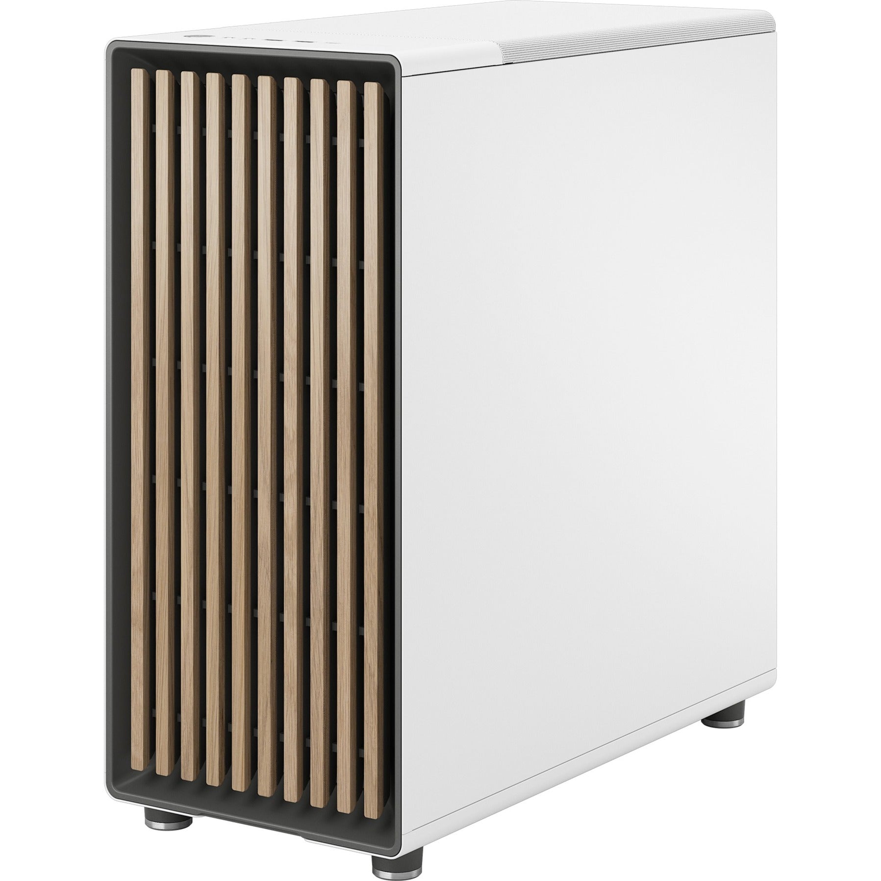 Fractal design north midi tower behuizing (wit houtkleur | 2x usb-a | 1x usb-c)