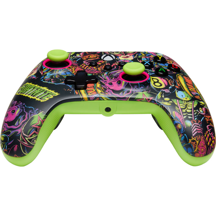 Powera advantage controller met kabel voor de xbox series x|s - fortnite: glow (neongroen, xbox series x|s, xbox one, pc)