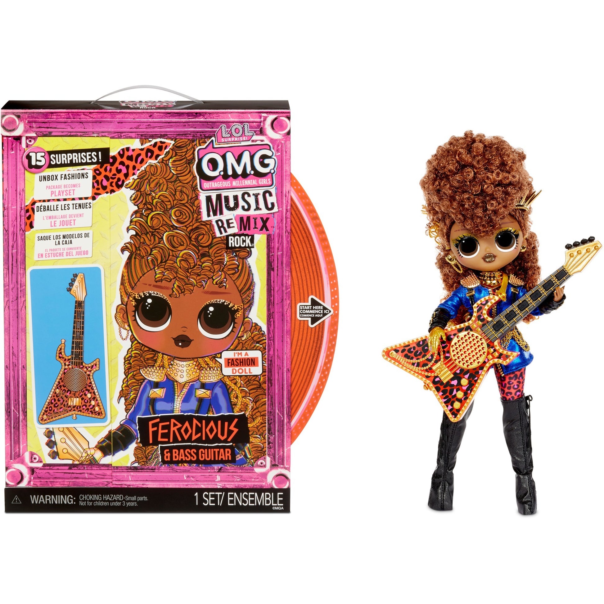 Mga entertainment l.o.l. surprise! omg remix rock - ferocious and bass guitar pop