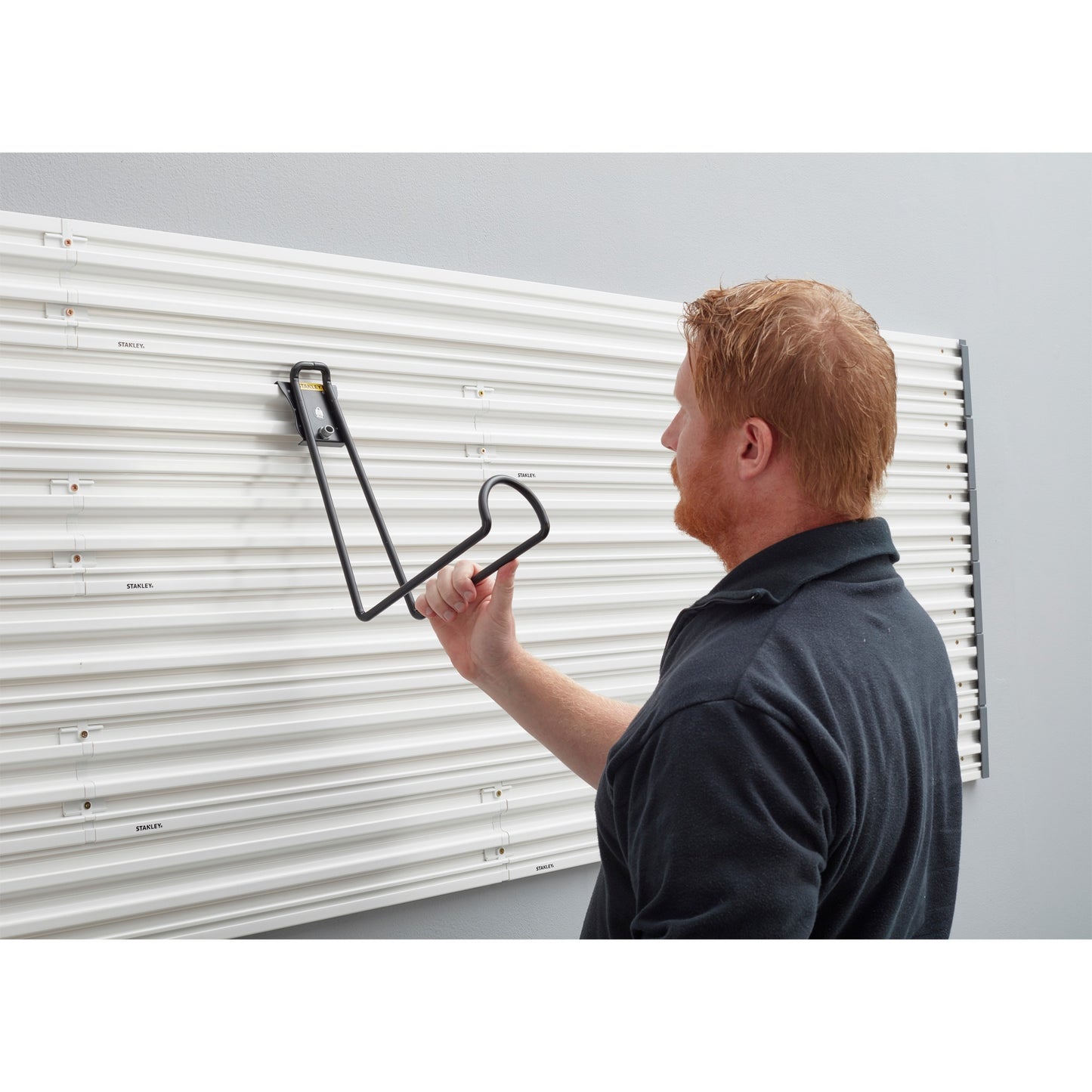 Stanley track wall - ladderhaak houder (zwart)