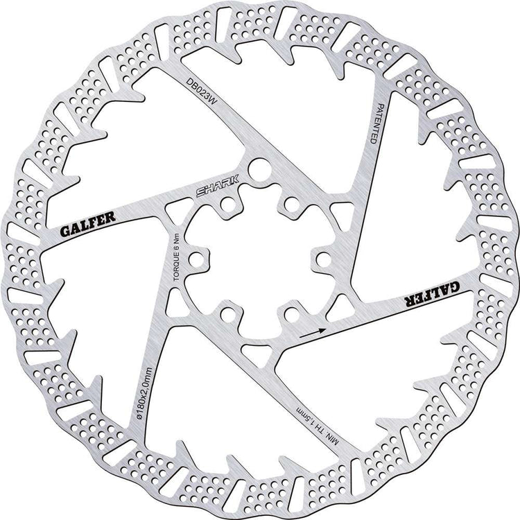 Galfer bike shark® mtb 6-bolt brake disc