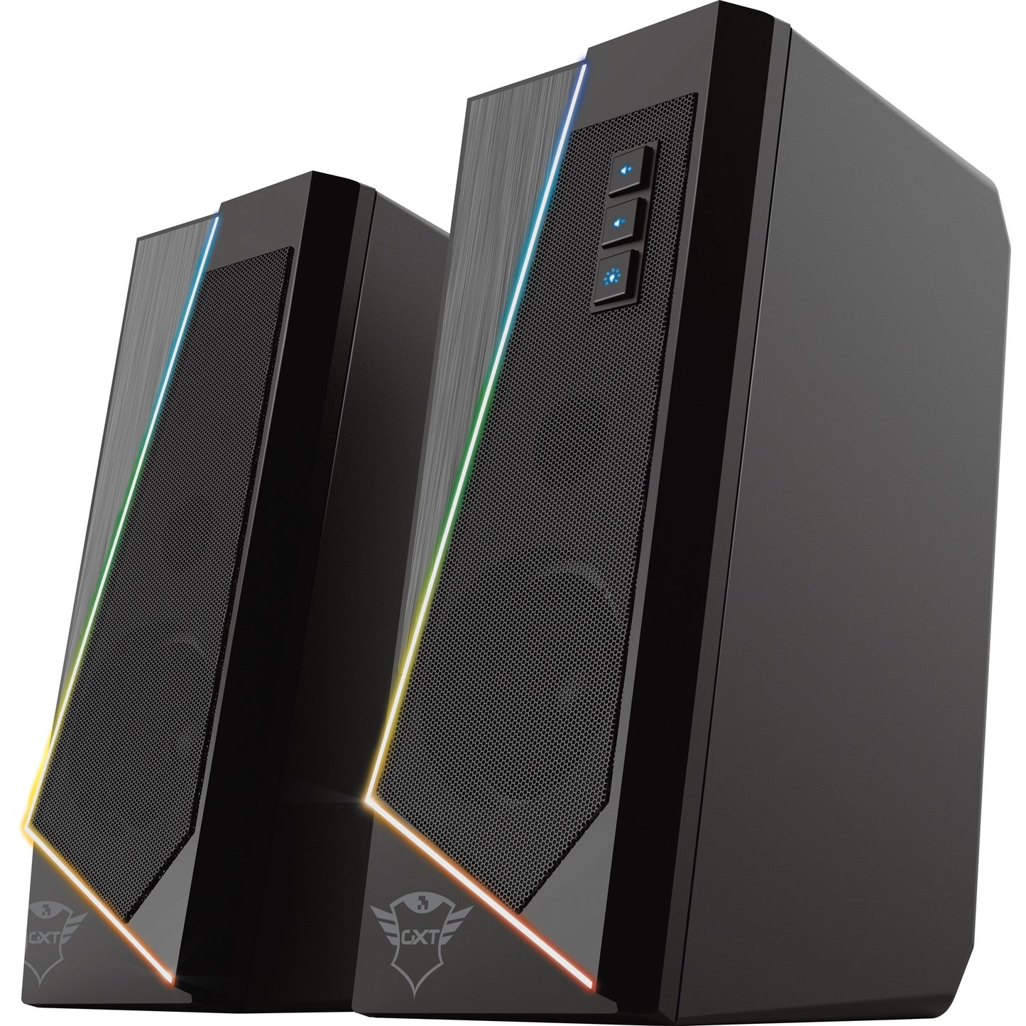 Trust gxt 609 zoxa rgb-verlichte speakerset pc-luidspreker (zwart, rgb led)