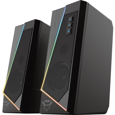 Trust gxt 609 zoxa rgb-verlichte speakerset pc-luidspreker (zwart, rgb led)