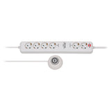 Brennenstuhl eco-line stekkerdoos comfort switch plus el csp 24 6-voudig wit 1,5m h05vv-f 3g1,5 2 permanente, 4 schakelbare externe voetschakelaar - afbeelding 1