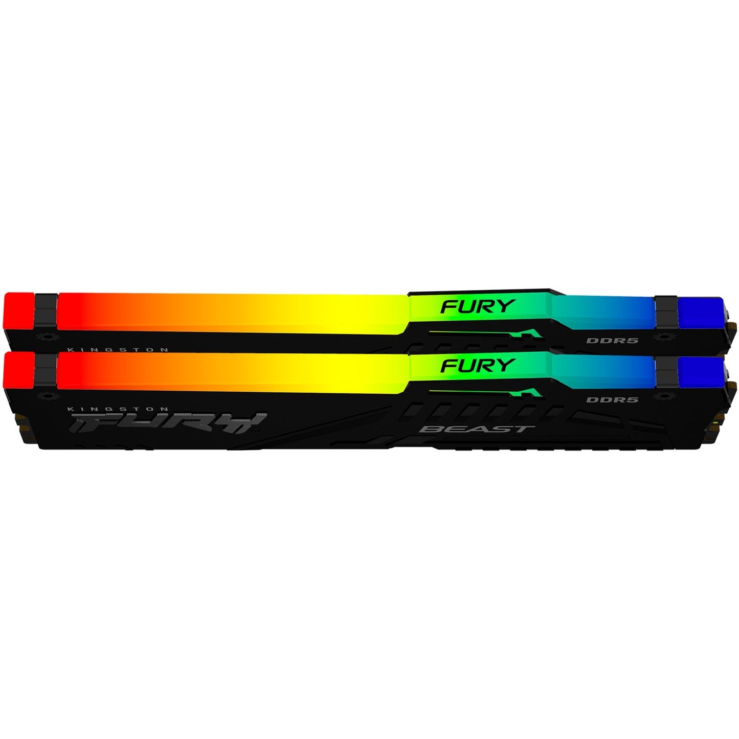 Kingston fury beast rgb 64 gb ddr5-5600 (2x 32 gb) werkgeheugen (zwart, kf556c36bbeak2-64, expo)