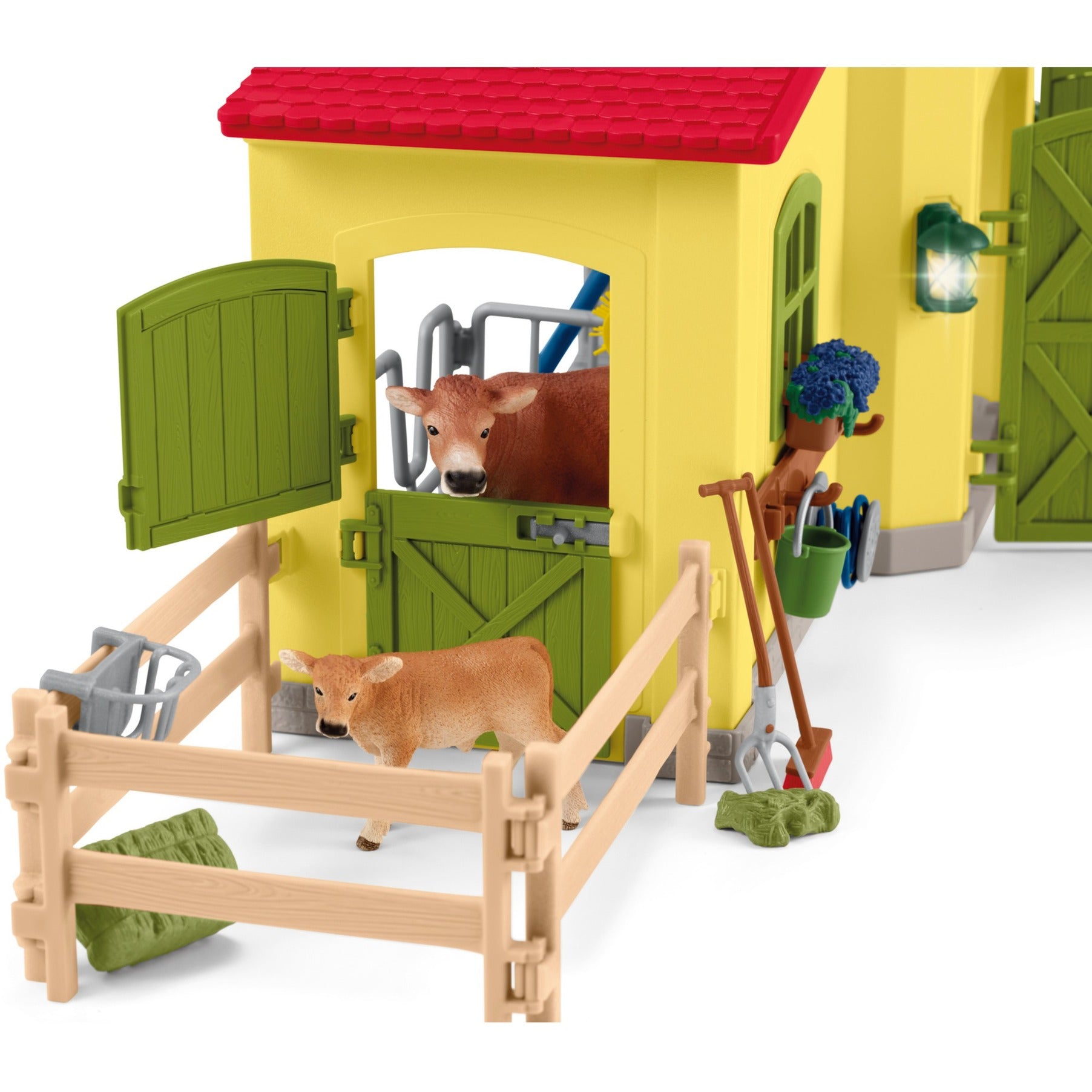Schleich farm world - grote stal, geel speelfiguur