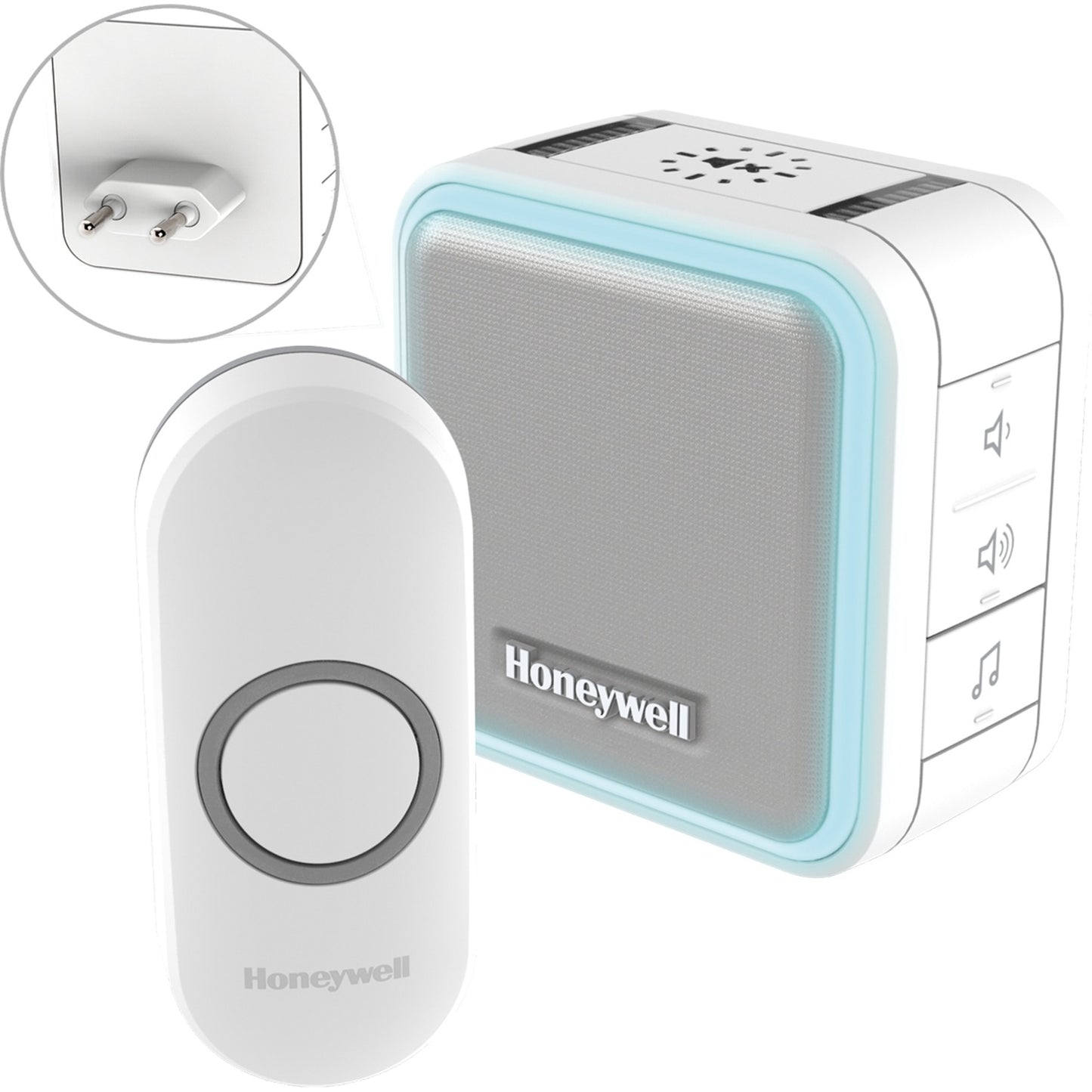 Honeywell dc515np2 draadloze, plug-in deurbel (wit)