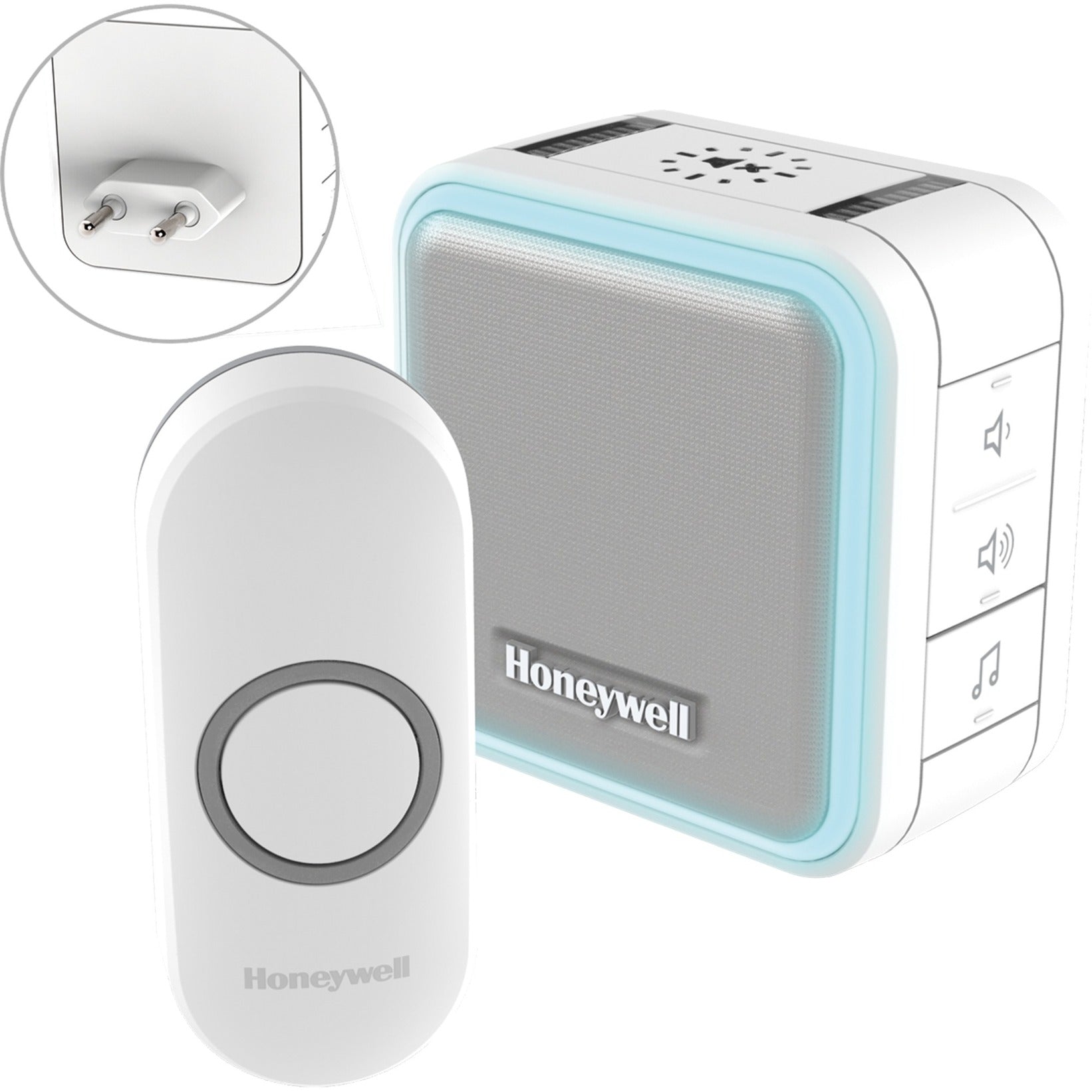 Honeywell dc515np2 draadloze, plug-in deurbel (wit)