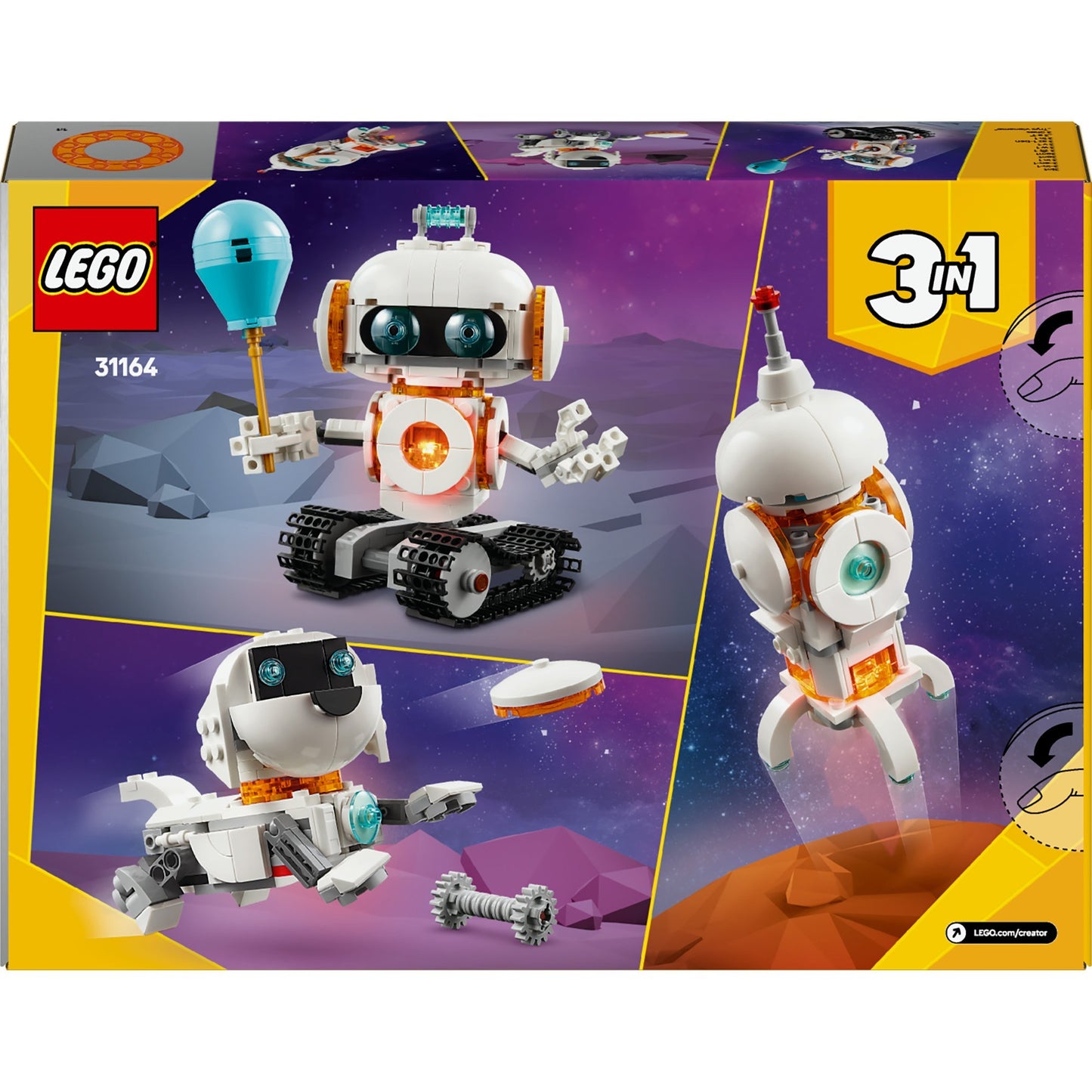 Lego creator 3-in-1 - ruimterobot constructiespeelgoed (31164)