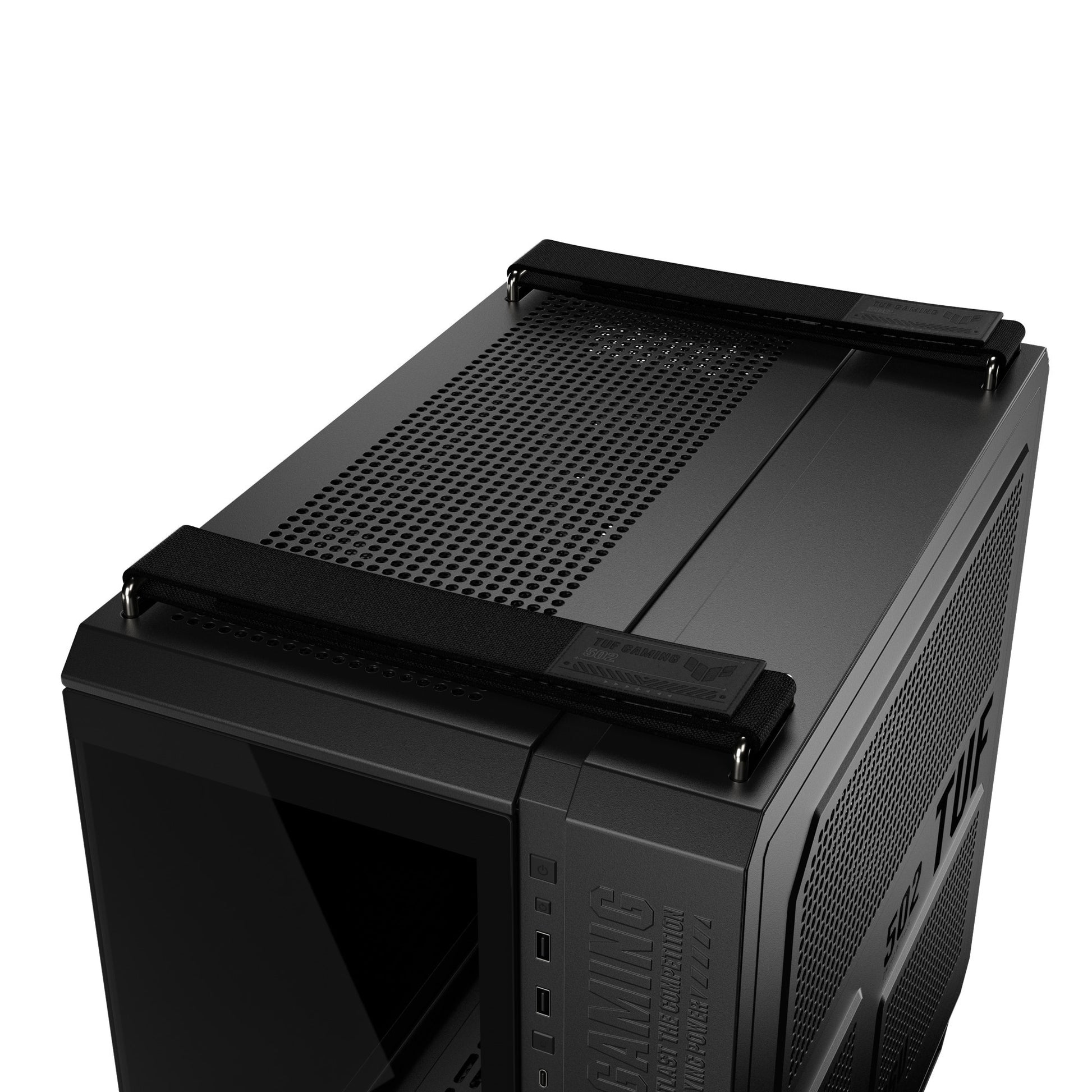 Asus tuf gaming gt502 horizon argb midi tower behuizing (zwart | 3x usb-a | 1x usb-c | tempered glass)