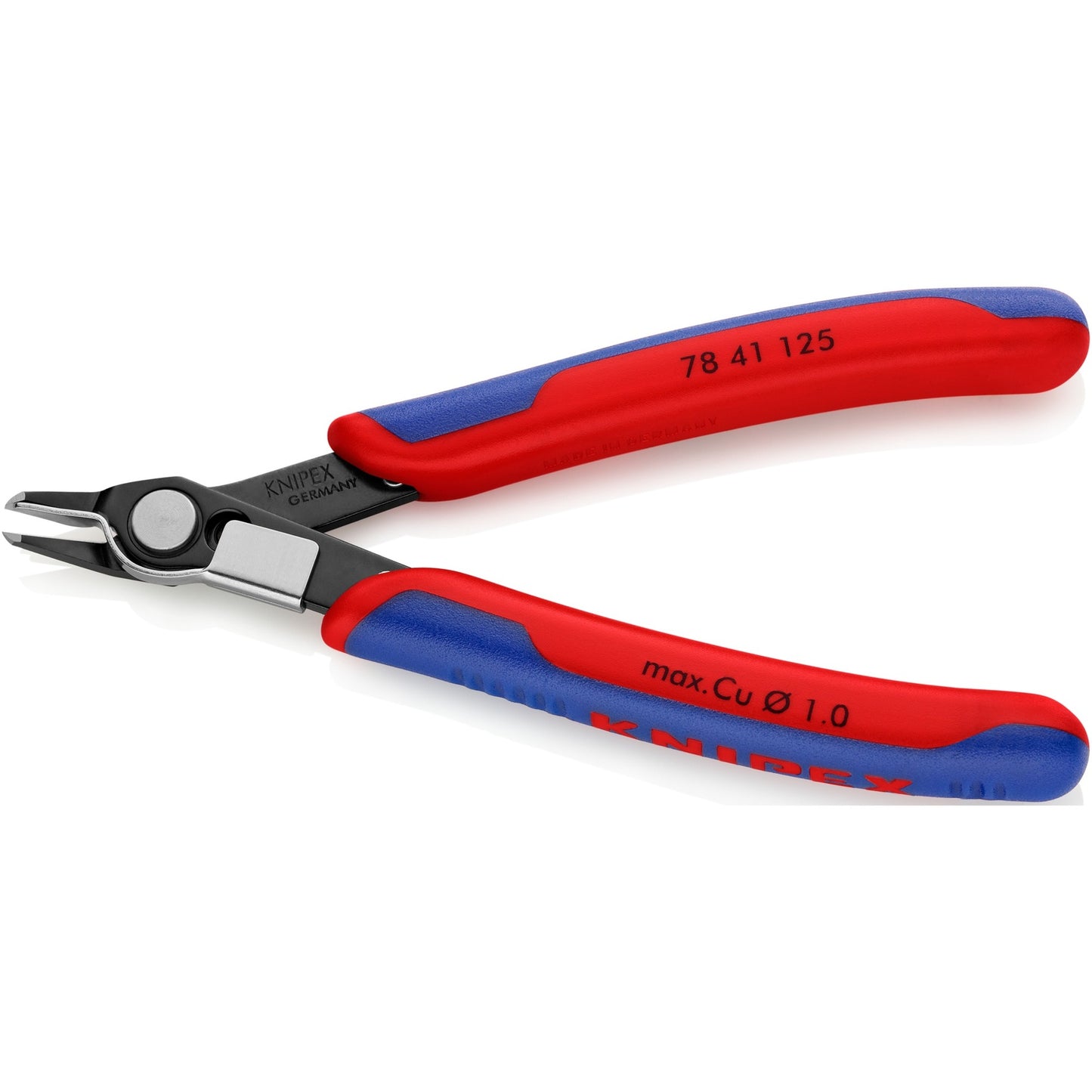 Knipex electronic super knips 78 41 125 elektronica-tang (rood blauw)