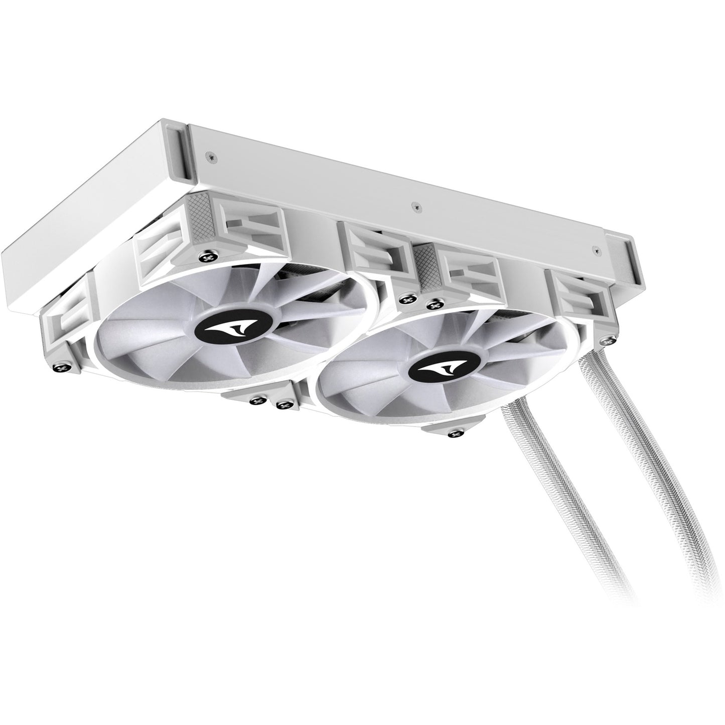 Sharkoon s80 rgb white waterkoeling (wit, 4-pins pwm fan-connector)