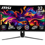 Msi mpg 321curx qd-oled 31.5 4k uhd curved gaming monitor (zwart, 2x hdmi, displayport, 2x usb-a, usb-b, usb-c, 240 hz) - afbeelding 1