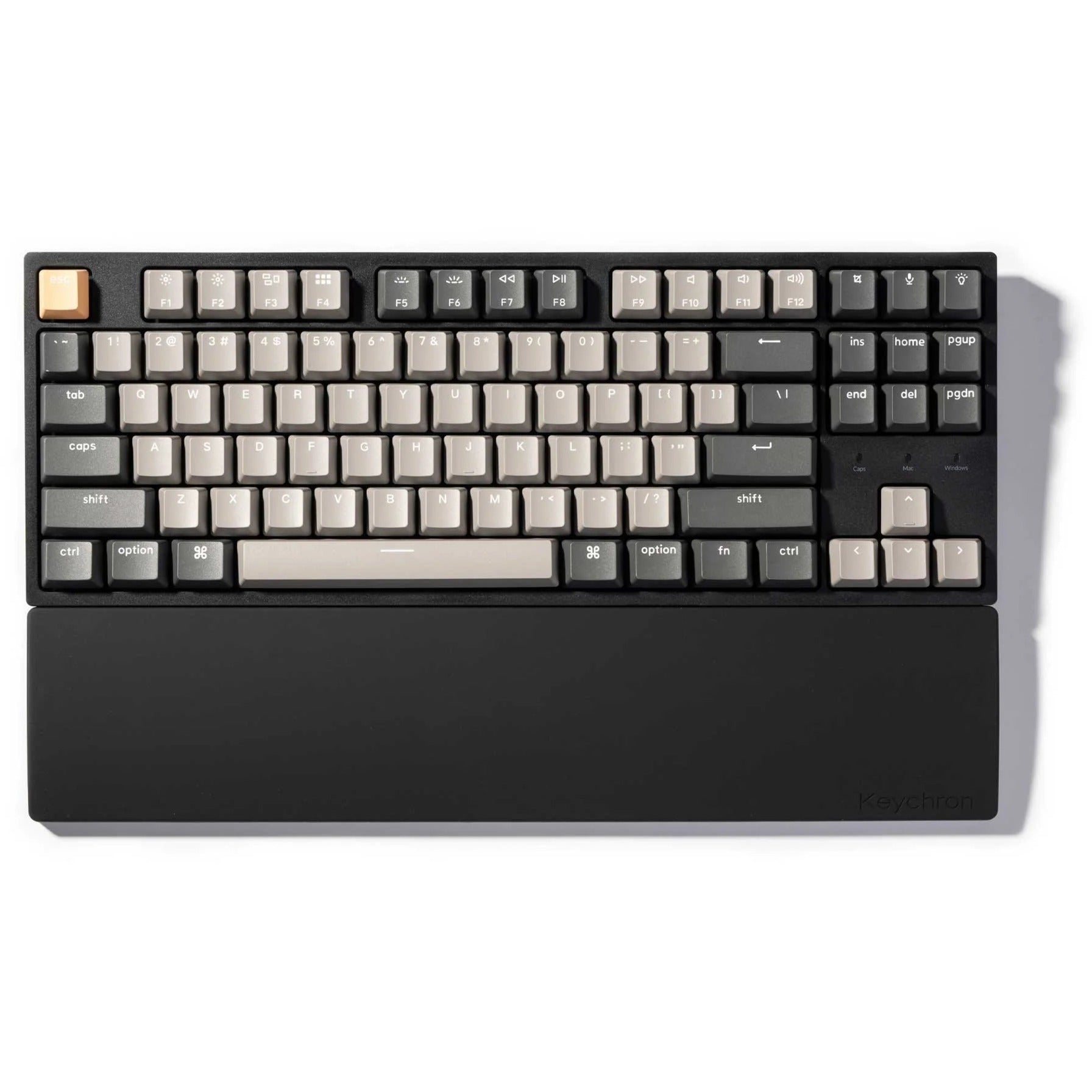 Keychron silicone palm rest voor k8 k8 pro k8 max c1 c1 pro l4 polssteun (zwart)