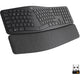 Logitech k860 ergo keyboard (zwart, 100%, bluetooth, us international iso)
