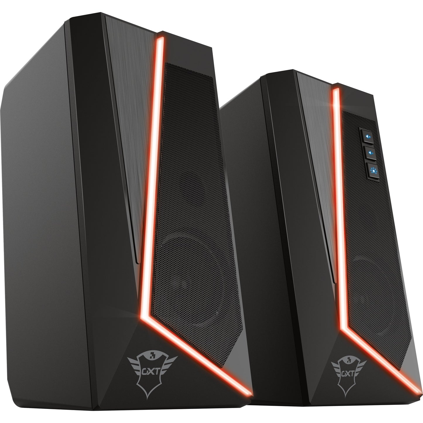 Trust gxt 609 zoxa rgb-verlichte speakerset pc-luidspreker (zwart, rgb led)