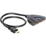 Delock 3x hdmi naar 1x hdmi switch (zwart, 60 centimeter) - afbeelding 1